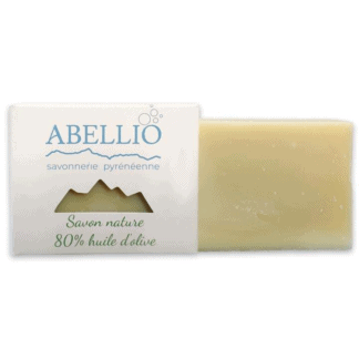Abellio přírodní mýdlo 80 % olivového oleje. Vyrobené ručně za studena.
